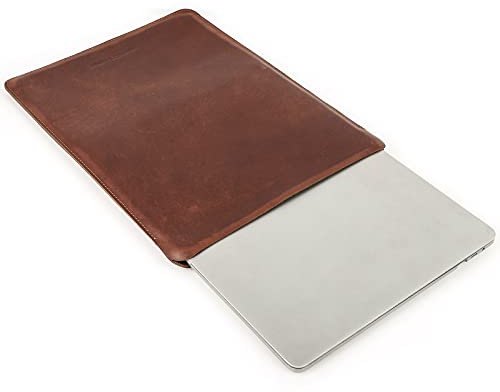 Genuine Leather Laptop Sleeve,New model Laptop Cover Travel Case, Compatible for MacBook Pro Sleeve (Brown1 for 13.3''(Ultrathin Laptop))
