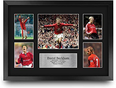 HWC Trading FR A3 David Beckham Geschenke Gedruckt, Signiert Autogramm Bild, Für Fußball-Fans Und Anhänger - A3 Framed