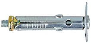 Tasselli in acciaio diametro 9 x 50 con vite premontata e rondella 6 pz.