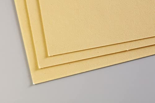 Clairefontaine 696022C - Packung mit 5 Zeichenbögen Pastelmat, ideal für Trockentechniken und Pastell, DIN A3 29,7x42 cm 360g, Gelb, 1 Pack