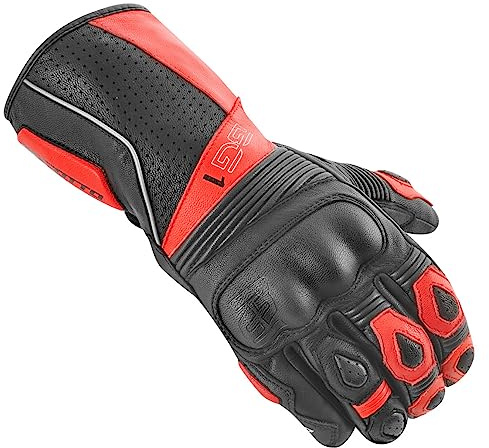 Bogotto Sprint perforierte Motorradhandschuhe, schwarz/rot, M