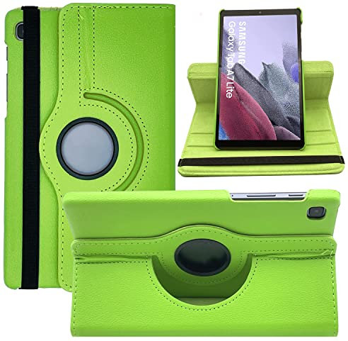 Dlahaby Funda para Samsung Galaxy Tab A7 Lite 8.7 Pulgadas, Cuero PU con Soporte Giratorio Carcasa para Samsung Galaxy Tab A7 Lite 8.7 Pulgadas SM-T220 / T225 / T227 Tablet,Verde