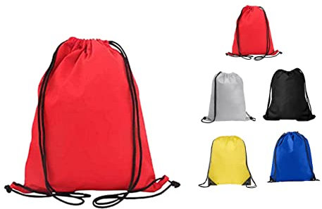 TROTH Unisex Drawstring Gym Bags, String Trainer Bag, Personalized Drawstring Bag Suitable for Sports, School Kids PE, Gym, Travel, Swimming, and Various Activities (1 Pack, Red)