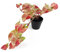 Leaf Design UK Realistic Artificial Foliage Plant with Pot, 35cm Pink Splash Caladium