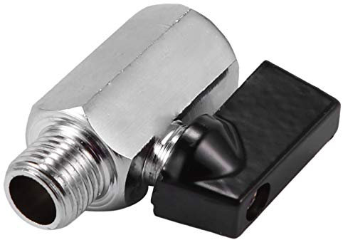 Yessetry Chrome Brass 1/4inch Bsp Ball Valve Threads Tap Male to Female Air Compressor Hose