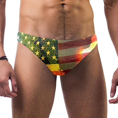 Générique Maillots de Bain Hommes, Maillots de Bain pour Hommes, Maillots de Bain pour Hommes,Drapeau américain, Silhouettes