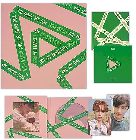 SEVENTEEN - 5th Mini Album [YOU MAKE MY DAY] (Re-release) (FOLLOW Ver.) Out Box + Photobook + Lyrics + CD-R + Lenticular + Photocard + 2 Pin Button Badges + 4 Extra Photocards