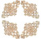 Gativs Ornament Onlay Applique Frame 4 Stück Schnitzerei Ornament Applique Geschnitzt Holz Dekorativ Holz Ornamente Schrank Möbel Wand Ecke Deko Verzierung für Schrank Tür Fenster