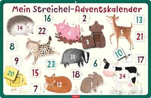 Mein Streichel-Adventskalender: Adventskalender mit Fühlelementen | Allererster fröhlicher Adventskalenderspaß für Kinder ab 12 Monaten