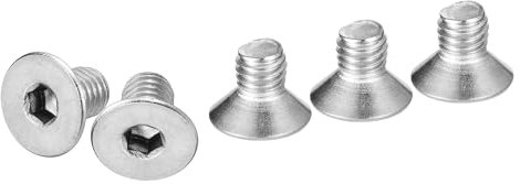 DTGN M5-0.8 x 8mm Sechskantschrauben mit Zylindersenk-Kopf, 20 Stück 304 Edelstahl Flachkopf-Schrauben mit Innensechskant, Vollgewinde, Senkkopfschrauben