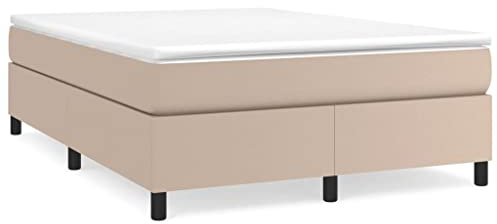 AUVYI Boxspringbett Polsterbett, Bett, Betten, Bettgestell, Schlafzimmer 140x200 cm Cappuccino-Braun Stauraumbett Boxspringbetten Kunstleder