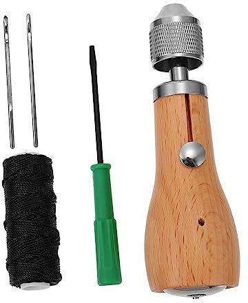 STOBOK Kit Punteruolo Per Lavorazione Della Pelle - 1 Set Strumento Per Cucire A Mano Aghi in Acciaio Inossidabile Cacciavite Perfetto Per Lintaglio Della Pelle