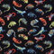 Jersey Kinderstoff Chamäleon ab 0,5x1,5m Baumwoll-Stoff Meterware Kindermotiv Oeko-Tex, Farbe:nachtblau