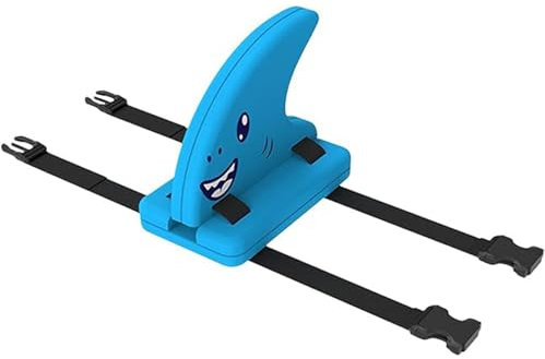 Ayuda de natación de Aleta de tiburón con cinturón Ajustable, Seguridad de natación de Aletas de natación de eva para Piscina, caricaturas portátiles de natación para niños, Aletas de natación