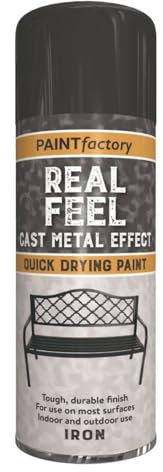 HitlineUK Spray Paint - 400ML Cast Iron Metal DIY Wood Paint Plastic Paint Cast Metal Effect Spray Paint