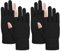 Kiiwah 2 Paare Fingerlose Handschuhe Damen, Halbfinger Handschuhe Warme Zwei-Finger-Handschuhe Winter Handschuhe ohne Finger mit Weichem Innenfutter für Herren Damen