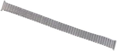 THBGTCNQ Edelstahl elastische Feder Uhrenarmband 10 mm 12 mm 14 mm 16 mm 18 mm 20 mm elastisches Metallarmband Männer Frauen elastische Uhrenkette(Silver,10mm)