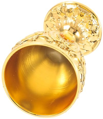 QWFVHJ Copa de Comunión, Copa de Cáliz Vintage, Copas Doradas de Agua Bendita Copas de Chupito Doradas Taza de Té Conveniente Copas de Vino de Boda de Aleación de Aluminio