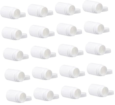 HAWILLOSCH Material Pill Boxes 30pcs Plastic Round Medicine Containers Sealing Lids Pill Box Organiser for Travel Business Sports