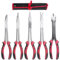 LEONTOOL 5PCS 11 Inch Extra Long Needle Nose Pliers Set, Long Reach Straight, 45° & 90° Bent, Circle, Diagonal Pliers for Narrow Spaces