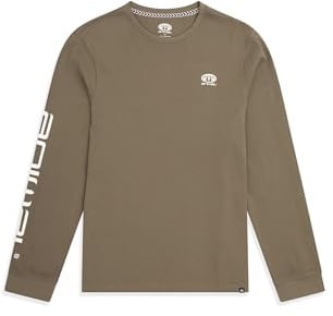 Animal Tomy Mens Cotton Graphic T-Shirt - Stylish, Lightweight & Breathable Long Sleeve Tee - for Spring Summer, Beach, Holiday & Travel Khaki XL