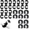 Bike Cable Clasps, 10 PCS S-Hook Clips Bike Brake Cable Clips, 10 PCS Bicycle Cable C-Clips für Bremsleitungen Mtb Bike Road Bicycle (Black)