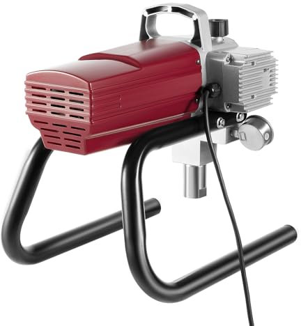 1800W Electric Airless Paint Sprayer High Pressure Wall Painting Kit with Stand, 2 Nozzles & 10m Hose, Suitable for Latex, Water-Based & Thin Oil-Based Paint