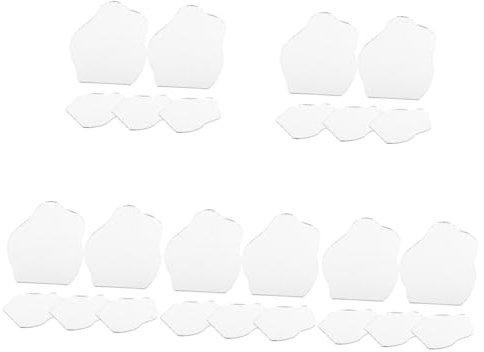 EXCEART 5 Sätze Wandspiegel Selber Machen Tischspiegel Beleuchtet Led Wellig Film Vanity Mirror Schminkspiegel Heimspiegel Selber Machen DIY Spiegelscheibe Acryl Silver 5 Stück * 5