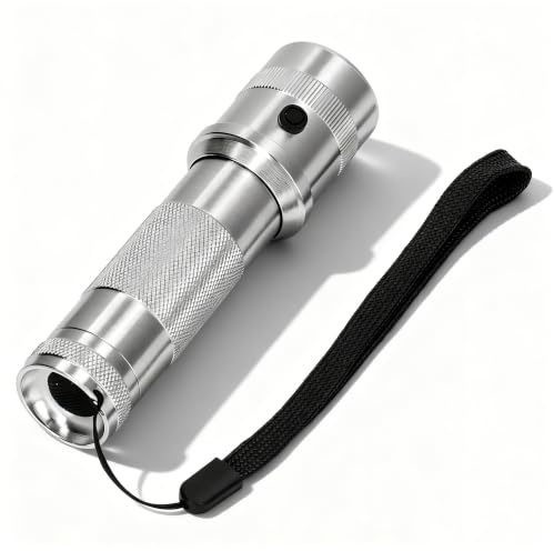 LED RGB Farbwechsel Taschenlampe 10 Farben in 1 Silber IPX4 wasserdicht ideal für Bühne und Nachtsicht Richtungen