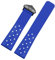 BPBZUTUMDZ Silikonkautschuk-Uhrenarmband, 22 mm, Bogenschnittstelle mit Löchern, weich, schwarz, orange, rot, blau, Herrenarmband, passend for Tag Heuer AQUARACER, passend for Monaco(Blue-Black)