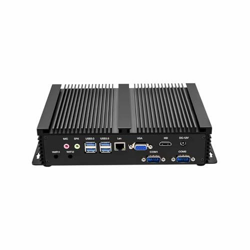 PcZinophyte Industrieller Mini-PC der 11. Generation, i3 7020U, lüfterloses System, Barebone-Computer, 2 x DDR4-RAM-Steckplatz, HDMI, VGA, 7 x USB, WLAN