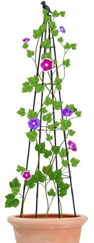 Obelisken für Kletterpflanzen – Rankgitter | Kletterrosen-Requisiten | Metall Garten Kletterpflanze Höhenverstellbar wachsender Vogelkopf Zubehör für Pepin
