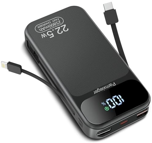 Power Bank 25800 mAh 22,5 W PD3.0 QC4.0 Externer Akku Schnellladung Tragbarer Akku USB C Eingang & Ausgang mit LCD Anzeige für Smartphone, Tablets und andere