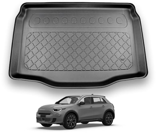 NOMAD Boot Liner Mat for Fiat 600 2024+ [Non-adjustable boot floor] | Premium Anti-Slip TPE Car Boot Protector Tray, Waterproof Raised Edge Trunk Mat, Easy Clean Cargo Floor Liner