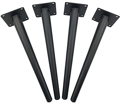 Verstellbare Metall-Möbelbeine, 10–72 cm, schwarz, kegelförmige Füße für Sofas, Tische, Schränke, Stühle, Sofas und Kommoden, verschönern Sie Ihre Wohnkultur, 4 Stück
