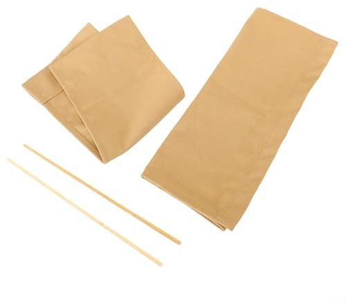 Waschbare Regiestuhl-Sitzbezüge, Ersatzbezug, Polyester-Stoff und klassisches Streifen-Design (Khaki)