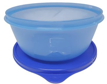 Tupperware Sommer Drops Ciotola con coperchio, a prova di perdite, per impasto di lievito Peng, ermetica, Hitparade, Frischedrops Clarissa, contenitore salvafreschezza, 1,5 litri, 1500 ml, blu