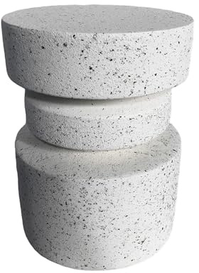 Rebecca Mobili Beistelltisch, Couchtisch, Weiß und Schwarz, MGO, Modern - Maße HxBxT: 46 x 35 x 35 cm - Art. RE7291