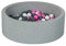 Velinda Piscine a balles pour Enfant, Aire de Jeu + 150 balles (Couleurs des balles: Blanc,Rose Clair,Gris)