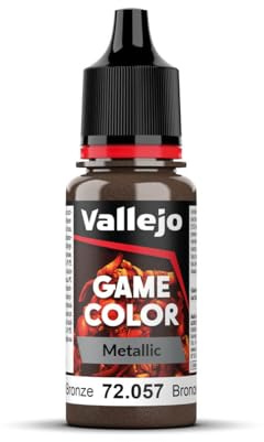 Vallejo Game Colour Bright Bronze Acrylic Paint 17ml Dropper Bottle 72057