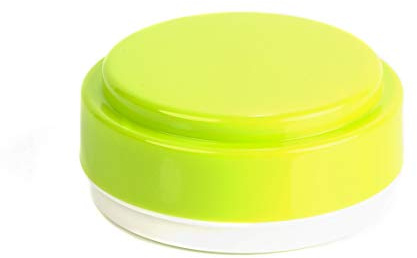 Kimmel Frischhaltedose für Camembertkäse 125 g Stück, runde Käsedose mit Deckel Camembertdose, aus Kunststoff, Mehrweggeschirr, Farbe limone