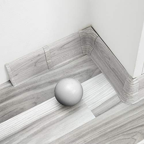 DQ-PP 16m Sockelleisten 62mm PVC Eiche Chillout Laminatleisten Fussleisten aus Kunststoff PVC Dekore