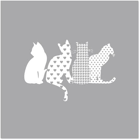 PAPSTAR 200 Servietten, 3-lagig 1/4-Falz 33 cm x 33 cm Cats