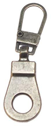 1 Zipper 4cm altsilber metall Ersatz Reißverschluss Verschluß leicht zu tauschen