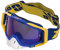 Carolilly Lunette de Moto Cross Mototourisme Lunettes Goggle Lunettes de Ski d 'Anti-poussière d'anti-buée Coupe-Vent pour Activités Extérieures (Jaune et Bleu + Blanc, I, Taille Unique)