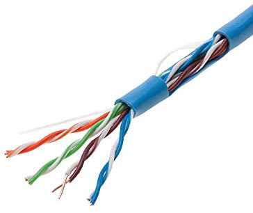 Cat5e 75M Blue Solid 24AWG Cable UTP Cat5 Bulk Ethernet Network Wire CCA (Copper Clad Aluminum) Conductor UTP Unshielded Internet Cord