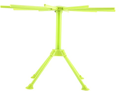 Séchoir à Pâte Plastique Support de Séchage de Nouilles Séchoir à Spaghetti Pliable Nouilles Porte-séchage Nouilles Séchage Support avec 10 Poignées barre pour Faire des Pâte Fraîches Spaghetti (vert)