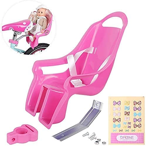 HILAND DRBIKE Kinderfahrrad Puppensitz mit Aufkleber DIY Aufkleber für Mädchen Kinderfahrrad Zubehör ROSA
