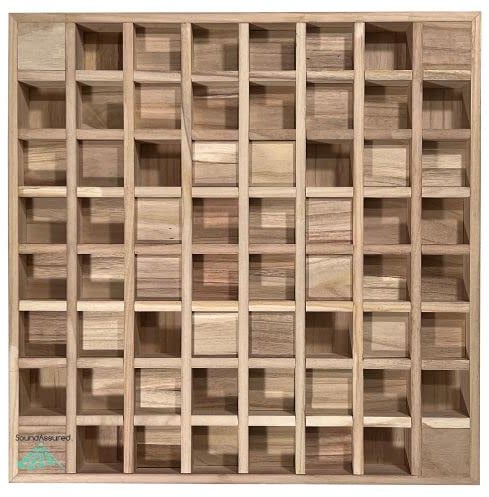 Acoustic Diffuser - Wood Acoustic Diffusion Panel - Wooden Sound Panels For Echo Reduction And Sound Control