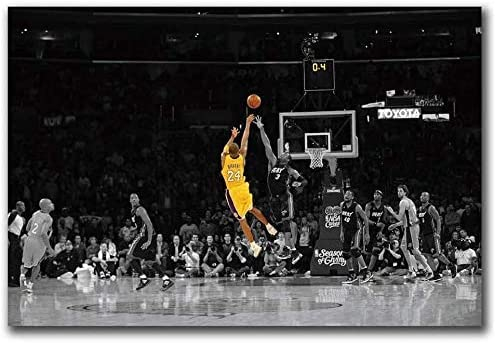 KTGEDH Kobe Bryant Kobe Classic Moments Poster Los Angeles Lakers Canvas on Canvas Wall Art Decorations Picture HD Print Painting für Basketball Fan Gift, Frameless, 50x75cm